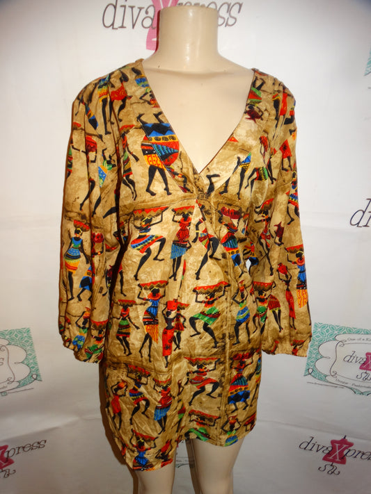 Vintage Laptoozee Gran Dancing Blouse Size 1x
