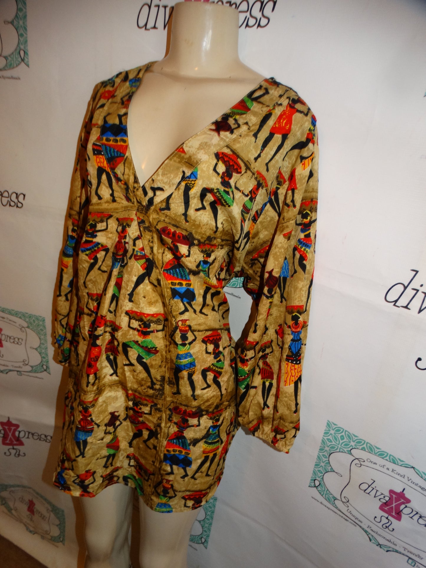 Vintage Laptoozee Gran Dancing Blouse Size 1x