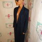 Vintage JG Hook Blue/White Stripe Long Trench Blazer Size L