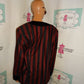 Vintage Mode Sara Burgundy/Black Gold Button Blazer Size M