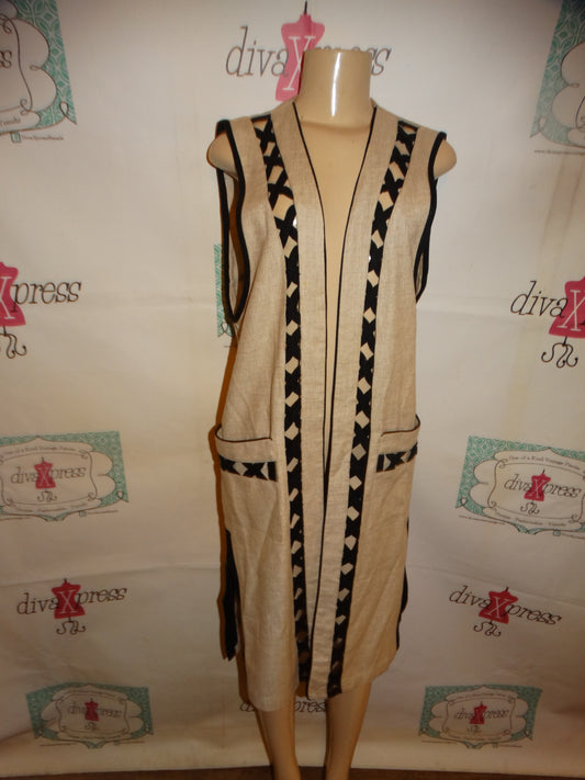 Vintage Tan/Black Duster Size L