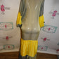 Vintage Yellow/Gray Sheer Dress/Coverup Size M