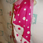Vintage Pink/White Polka Dot Scarf