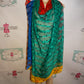 Vintage Green/Red/Mustard Yellow/Royal Blue Scarf Size L