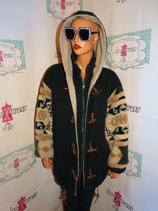 Vintage New York Classics Green/ Tan Coat Size 1x