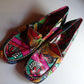 Vintage Colorful Leather Loafers Size 9 or 39