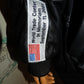 Vintage United Face Black Leather New York Street  Fur Lined Hood Coat  Brand New With Tags  Size 2x