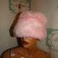 Vintage Pink Faux fur Hat