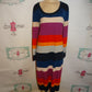 Pink Colorful Sweater Dress Size XL