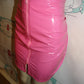 Blue Leopard Pink Patent Leather Skirt Size XL