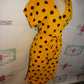 Black/Gold Mustard Yellow Polka Dot Cross Dress Size XL