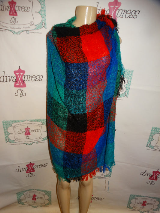 Vintage Green/Blue/Green XL Scarf