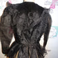 Vintage Claude Bennette Black Sheer Blouse Size L