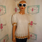 Vintage Lawerence Kazar White/Gold Sequins Top Size M