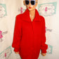 Vintage Red Sweater Coat Size L