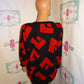 Vintage Limited Collection Black/Red Sweater Size 1x
