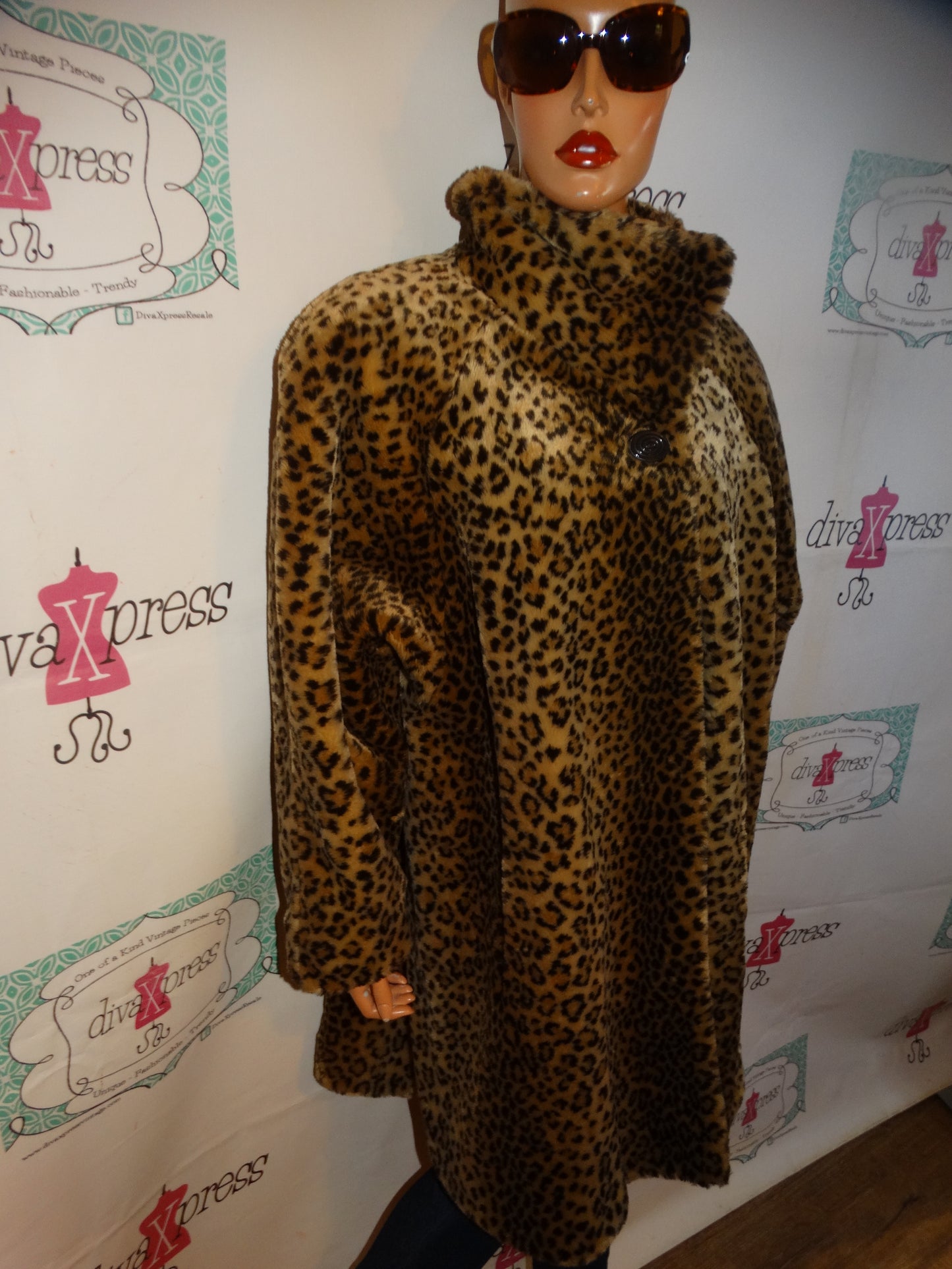 Vintage DonnyBrook Leopard Coat Size 2x