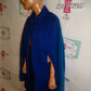 Vintage Purple/Turquoise Wool Poncho Size L-3x