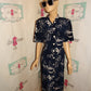 Vintage Jones Of Dallas Blue Face Dress Size M