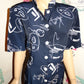 Vintage Jones Of Dallas Blue Face Dress Size M