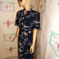 Vintage Jones Of Dallas Blue Face Dress Size M