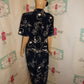 Vintage Jones Of Dallas Blue Face Dress Size M