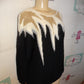 Vintage Bramble Lane Black/ White Gold Silver Sweater Size L