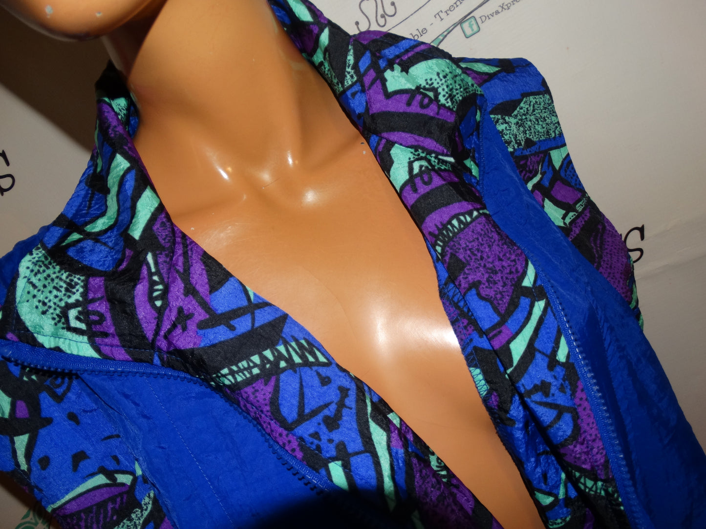 Vintage Reebok Purple/Blue Green Vest Size L