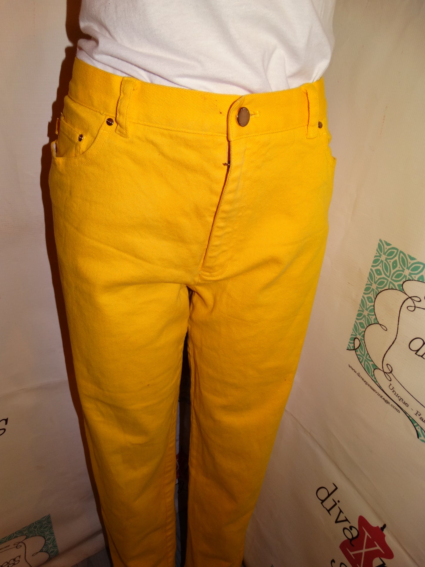 Vintage Ralph Lauren Yellow Jeans Size L or Size 12