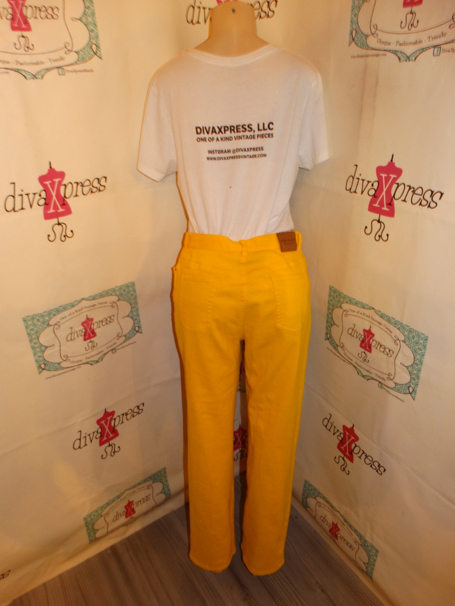 Vintage Ralph Lauren Yellow Jeans Size L or Size 12