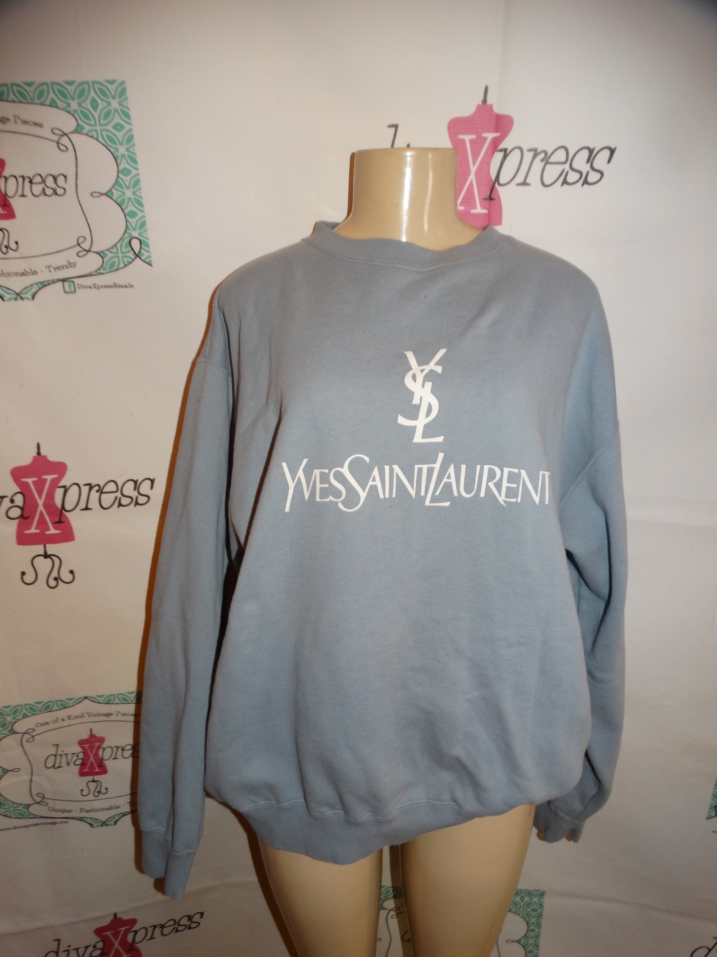 Blue/White Sweat Shirt Size  1x