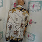 Vintage Lane Bryant Cream Chain Blouse Size 3x