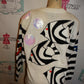 Vintage Spree Black/White Fish Sweater Size XL