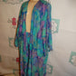 Vintage Purple/Turquoise 2 Piece Pants/Duster Set Size 1x