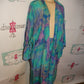 Vintage Purple/Turquoise 2 Piece Pants/Duster Set Size 1x