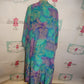 Vintage Purple/Turquoise 2 Piece Pants/Duster Set Size 1x