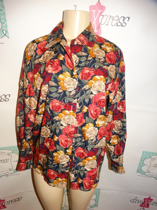 Vintage LizWear  Floral Top Size
