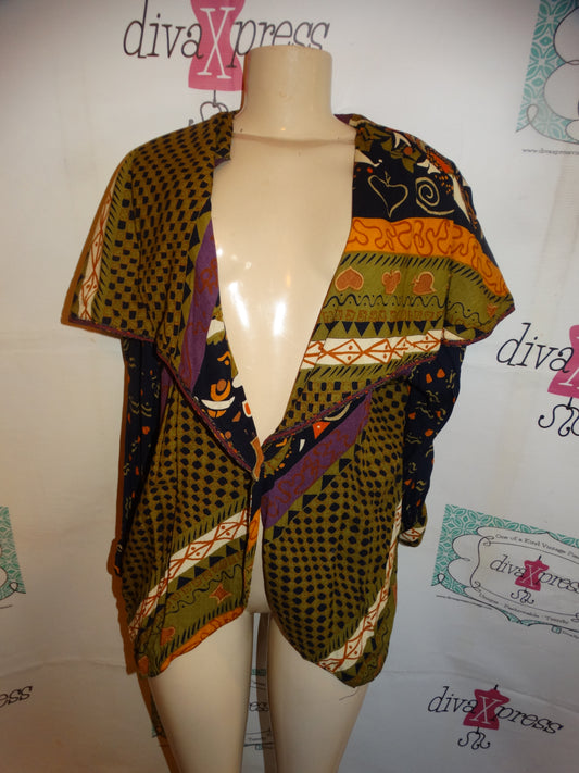 Vintage Componix Green Colorful Throw Size XL