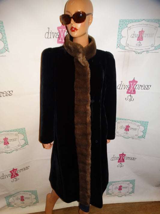 Vintage Velvet Tan Coat Size L