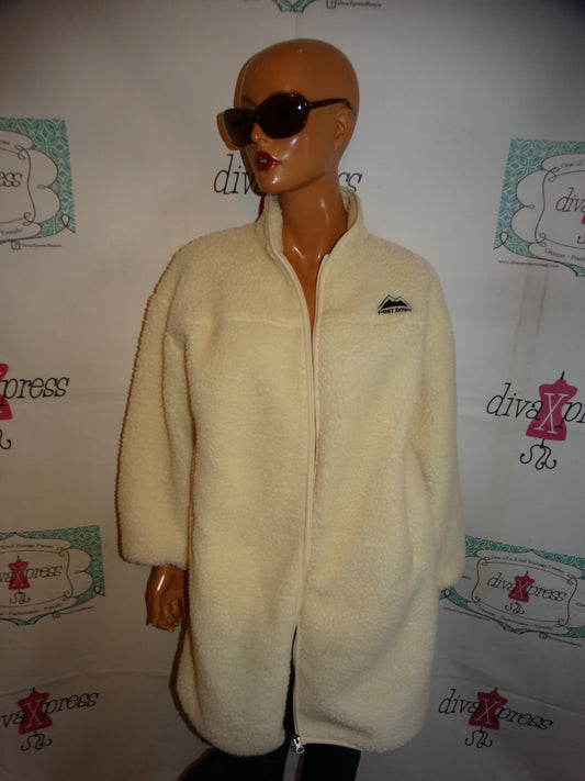 Vintage First Down Cream Long Jacket Size L