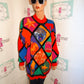 Vintage IB Diffusion Red colorful Sweater Size 1x