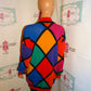Vintage IB Diffusion Red colorful Sweater Size 1x