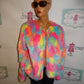 Colorful Faux Fur Jacket Size M