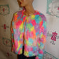 Colorful Faux Fur Jacket Size M