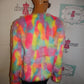 Colorful Faux Fur Jacket Size M