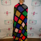 Vintage XXL Poncho Throw Colorful  One Size Fits All