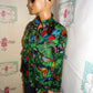 Vintage Lillie Rubin Green Parrot Jacket Size L