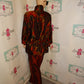 Vintage Lavon Burgundy Chain Track Suit Size L