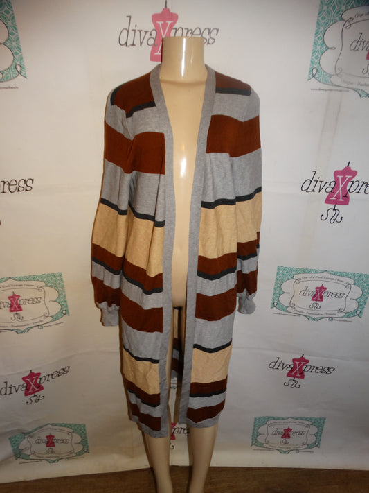 Cara Sanda Gray/Blue Brown Long Throw Size L