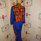 Vintage Purple African Style 2 Piece Pants Set Size L